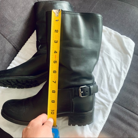PRADA Vintage Black Leather Biker Boots - Picture 15 of 16